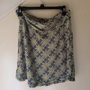 White Sierra Green, Blue and Yellow Summer Skirt